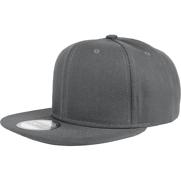 Premium Plain Wool Blend Leather Flat Bill Adjustable Snapback